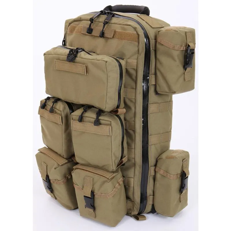 1000D Cordura Tactical Medical Bag First Aid Backpack with reinforced rubber carrying handle1